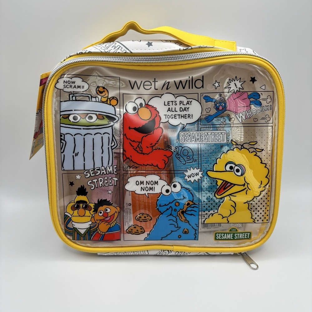 Sesame Street Wet N Wild Collaboration 4 Piece‎ Set Makeup Bag Primer Concealer